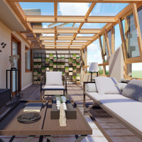 Véranda sur mesure et design intérieur professionnel, projet clé en main pour hôtel et villa