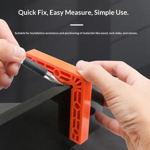 Positionneur d'angle droit 90 degrés en <span class=keywords><strong>L</strong></span> pour la fixation de dalles de pierre, équerres d'angle en plastique graduées pour la construction et le travail du bois - Product Image 3