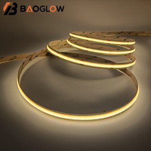 ไฟแถบ LED COB แบบตัดได้ 528LED ปรับความสว่างได้ แสงวอร์มไวท์ 12V 24V 14W/m แผงวงจร PCB 10 มม. 2700K 3000K 4000K 6000K 10 เมตร/ถุง - Product Image 2