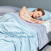 Couette Rafraîchissante en Fibre Respirante Lavable Taille Simple/Double pour l'Été – Idéale pour la Maison