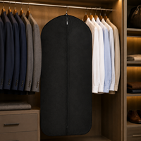 Sac de rangement pliable en nylon pour vêtements, avec logo personnalisé imprimé, pour costume homme, réutilisable, fabriqué par un fabricant OEM.