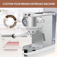 Cafetera 15 bar pompe cappuccino machine à café expresso avec mousseur à lait