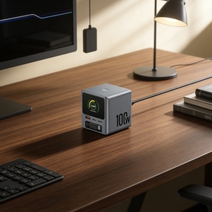 Nuovo Caricatore Rapido USB C a 3 Porte con Cavo Retrattile Integrato, 100W Max, per Ufficio <span class=keywords><strong>e</strong></span> Viaggi - Product Image 4