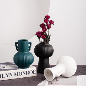 Vase de table en porcelaine légère style bohème, base antidérapante écologique, 24 pouces+, arrangement de fleurs séchées simple pour salon - Product Image 3