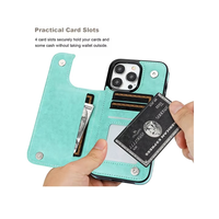 Étui de téléphone à rabat en cuir PU avec béquille, motif floral vintage en relief, anti-chute, type portefeuille, coque arrière pour iPhone 17 16 15 Pro Max