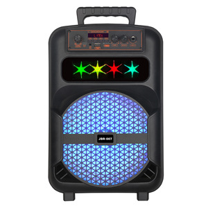 NDR 8-Inch Cho Bluetooth Loa RGB LED Chiếu Sáng Cao-Thẻ Điện/U Đĩa Khuếch Đại Cho Ngoài Trời Ca Hát Phòng Thu Âm Thanh Pin - Product Image 5