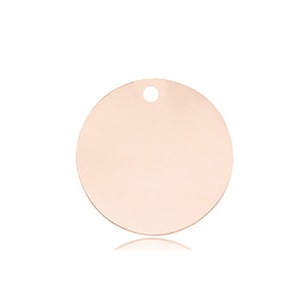 Collier pendentif porte-clés en acier inoxydable plaqué argent de haute qualité, gravure personnalisée, léger, logo sur mesure, taille 30 mm - Product Image 3