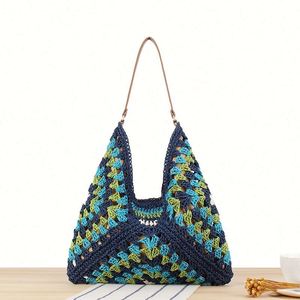 Women's Summer Fashion Straw Shoulder Handbag Popular Large Capacity Woven Tote Bag for Holidays - Product Image 4