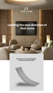 Travertin Surface Veener Paneles de ladrillo natural suave Azulejo Revestimiento exterior para revestimiento de pared de piedra exterior Azulejo flexible suave - Product Image 4