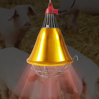 Lampe chauffante infrarouge écologique et économe en énergie pour volailles, chauffe-poussins pour élevages avec abat-jour de lampe chauffante