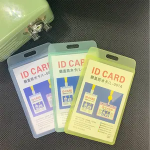พลาสติกบัตรประจำตัวประชาชนปกเปลือกแข็งกันน้ำทำงานแท็กป้ายผู้ถือบัตรการปรับแต่ง - Product Image 1