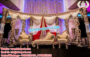 Escenario blanco de Boda Judía, decoración de escenario de boda Simple y raspadora de Alemania, exclusivo, Estados Unidos, escenarios de recepción de bodas - Product Image 6