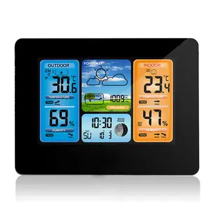 Smart Weather Station Digitales Thermometer Hygrometer Drahtlose Vorhersage Temperatur Wand Schreibtisch uhr Outdoor Wetters tation