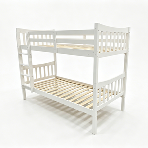 Lit superposé moderne en bois, taille double, blanc, convertible, pour chambre d'enfant - Product Image 3