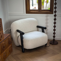 Canapé individuel moderne OEM en crème, confortable et élégant, pour salon, chaise longue