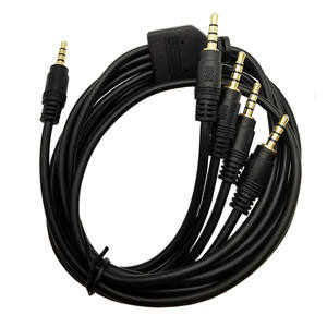 Câble audio 3,5 mm 4 niveaux 1 cm 4 cœurs Adaptateur <span class=keywords><strong>de</strong></span> <span class=keywords><strong>partage</strong></span> <span class=keywords><strong>de</strong></span> casque pour téléphone portable 1 à 4 haut-parleurs <span class=keywords><strong>Connexion</strong></span> informatique IP66 - Product Image 5