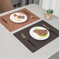 Motif en peau de vache personnalisé moderne PU tapis de Table luxe salle à manger imperméable en similicuir napperons pour Table à manger