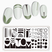 Plaque de stamping pour ongles en acier inoxydable, motif vague océanique, poisson Koi, voilier marin, logo personnalisé, modèle de nail art pour DIY