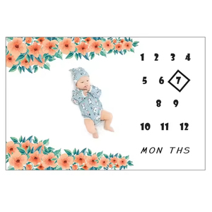 Muslin Tree <strong>Milestone</strong> Monthly <strong>Blanket</strong> Double Sided Baby <strong>Milestone</strong> Baby Swaddling <strong>Blanket</strong> - Product Image 3
