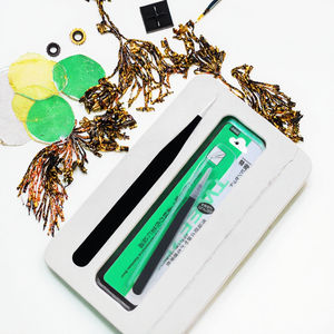 Pince à épiler noire en acier inoxydable, droite et courbée, pour cils, pointe fine, outils de manucure et nail art - Product Image 3