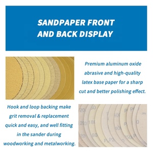 8inch 200 mét vòng móc và vòng lặp Vàng Sanding đĩa mài mòn giấy nhám cho các công cụ mài mòn ô tô đánh bóng Mài - Product Image 5