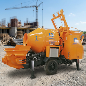 HAMAC Mini Portable Trailer Concrete Cement Mixer <b>Pump</b> High-Pressure Hydraulic Diesel Engine 18M3/H Discharge Capacity 2M/H - Product Image 3