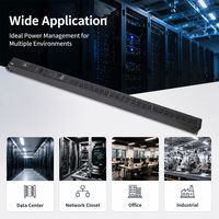 Unité PDU à montage en rack avec disposition de prises personnalisée, protection contre les surtensions, distribution d'alimentation multi-standards, prises optionnelles pour centre de données