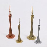 Tour d'artisanat en métal antique 3d de luxe personnalisée Paris New York modèle architectural Souvenir touristique avec logo Art