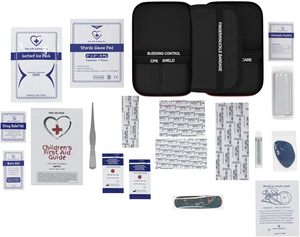 Logo personalizzato bende portatili Kit di pronto soccorso per i bambini per la casa auto campeggio viaggio per la vita dei bambini di sicurezza Pro <span class=keywords><strong>CPR</strong></span> scudo guida - Product Image 6