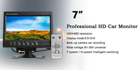 Monitor Mobil LCD 7-inci Firecore HX-117 dengan DVD/CD/TV/GPS ADAS Kamera Belakang Nirkabel Tahan Guncangan 12-24V