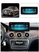 Radio de Coche HXHY Qualcomm de 10.25/12.8 Pulgadas con Android 15, Reproductor de Video GPS para Mercedes Benz Clase A W176 /GLA X156 / CLA C117 13-18
