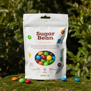 Stampa personalizzata sacchetti di polvere di chicchi di caffè cioccolato chicchi di zucchero sacchetto Stand up sacchetto a fondo piatto imballaggio sacchetto di gelatina di fagioli - Product Image 3