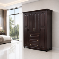 Ensemble complet de mobilier de chambre d'hôtel en bois massif européen écologique Elande, style moderne, avec lit king-size, armoire et coiffeuse – Vente en gros