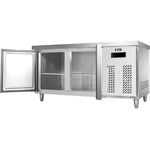 Air-cooled Frost-free Horizontal Refrigerator Stainless Steel Drawer Freezer 450-liter kitchen Refrigerated Workbench