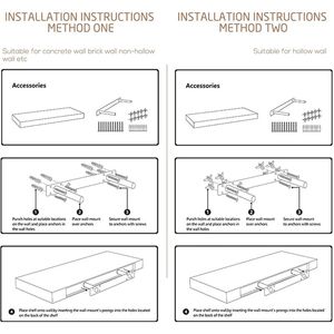 Hiện đại hình chữ nhật màu đen rắn gỗ nổi Kệ handmade Wall Mount cho nhà khách sạn hoặc trường học cho lưu trữ-Nhà máy bán buôn - Product Image 5