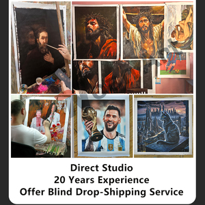 Chất lượng cao Hand Painted realist hình Canvas vài bức tranh chân dung nghệ thuật tùy chỉnh sơn dầu từ ảnh - Product Image 3