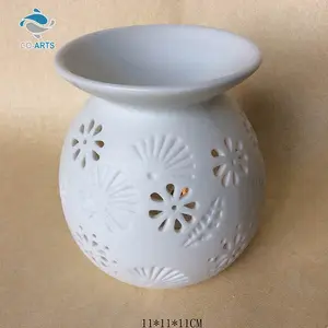 Hot selling hand made white ceramic home goods antiques candle holder