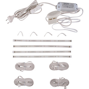 REIA 4x12LED 8W RGB tira SMD 5050 luz blanca cálida IP68 iluminación de paisaje Control remoto PVC/aluminio ROHS certificado 5M - Product Image 1