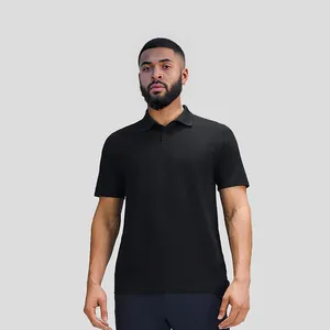 Personalizado de lujo de sublimación de poliéster de EE. UU. Tamaño Dry Fit manga corta que absorbe la humedad lateral Split Bottom Golf Polo camisetas para hombres