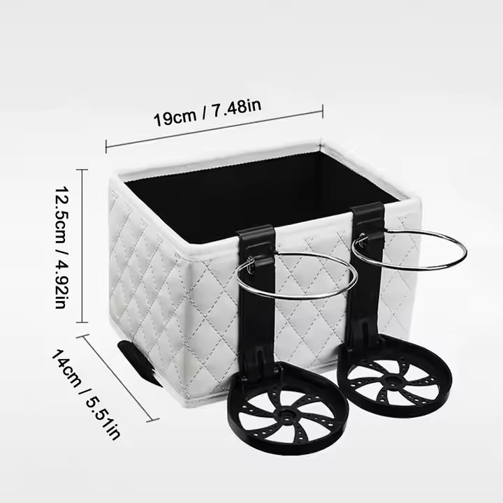 Creative Multifunctional Leather Car Cup Holder Storage Box Organizer | JY Model J-15644 | Wholesale