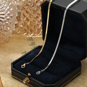 <span class=keywords><strong>Collier</strong></span> chaîne serpent <span class=keywords><strong>plat</strong></span> <span class=keywords><strong>en</strong></span> <span class=keywords><strong>argent</strong></span> sterling 925 populaire pour femmes, plaqué or, chaîne à maillons, colliers <span class=keywords><strong>ras</strong></span> du <span class=keywords><strong>cou</strong></span>, cadeau <span class=keywords><strong>de</strong></span> mariage, <span class=keywords><strong>de</strong></span> fiançailles, bijoux - Product Image 4