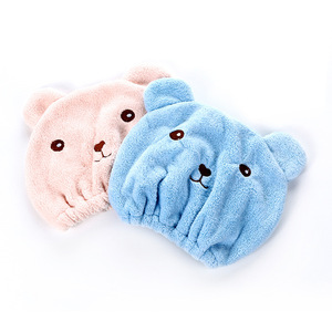 Bonnet de séchage épaissi motif ours de dessin animé, super absorbant, séchage rapide, serviette de douche, bandeau de séchage de cheveux style coréen - Product Image 5