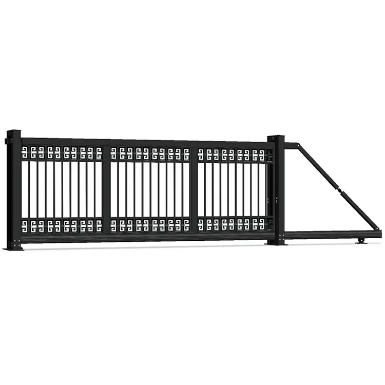 Aluminum steel driveway gate 6ft high with privacy main gate compound