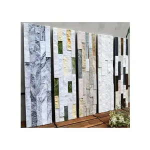 Commercio all'ingrosso pietra di quarzite di ardesia naturale Split Face mattonelle di parete interna esterna caminetti muro di contenimento di qualità Premium