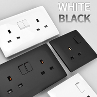 Prise murale électrique en bakélite 13A à 2 gangues, norme britannique, avec 2 prises, réseau commuté, 2 ports USB-C SDK