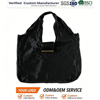 Bolsa de Hombro Individual de Moda para Mujer, Gran Capacidad, Plegable, de Nailon, Ecológica, Bolsas de Compras Ecológicas