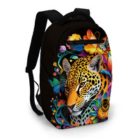 Pabrik OEM/ODM Quanzhou: Tas Ransel Anak Ringan Motif Bunga Quilling Leopard Bahan Poliester, Desain Ritsleting Modis & Nyaman