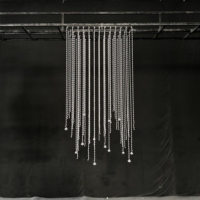 Cortina de Cristal Acrílico para Decoración de Bodas, Directo de Fábrica, Decoración de Techo con Cortina Acrílica de Alta Calidad