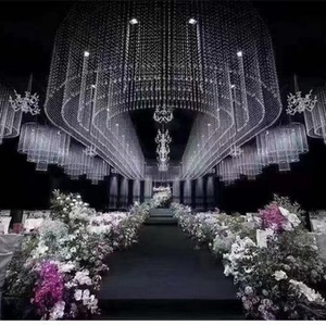 Wedding Crystal Bead Curtain String <b>Ceiling</b> Decoration Wedding Decoration Bead Curtain - Product Image 5