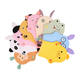 قفازات استحمام قطنية نقية بنمط باندا وردي لطيف فرشاة إسفنجية عصرية خفيفة الوزن لتقشير الحيوانات 22*17 - Product Image 4